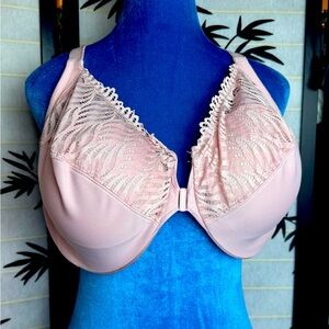 Pink Blush Front Clasp Bra by Glamorise with Racer Back